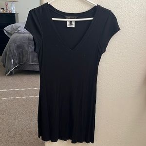 Black extra long top